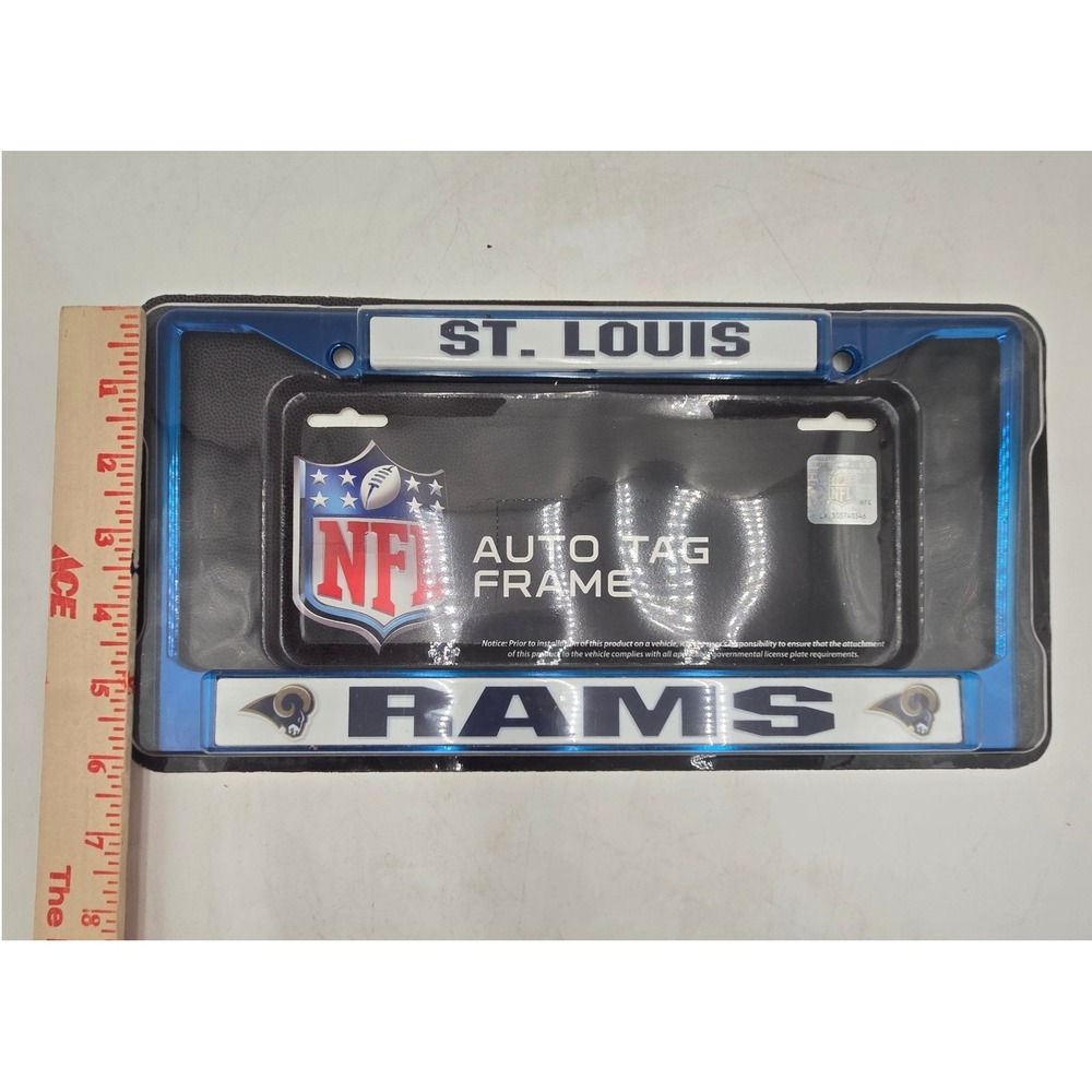 Rico Industries NFL St. Louis Rams Auto Tag License Plate Frame Blue